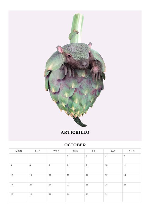 2026 Foodimals Squares Planner & Calendar