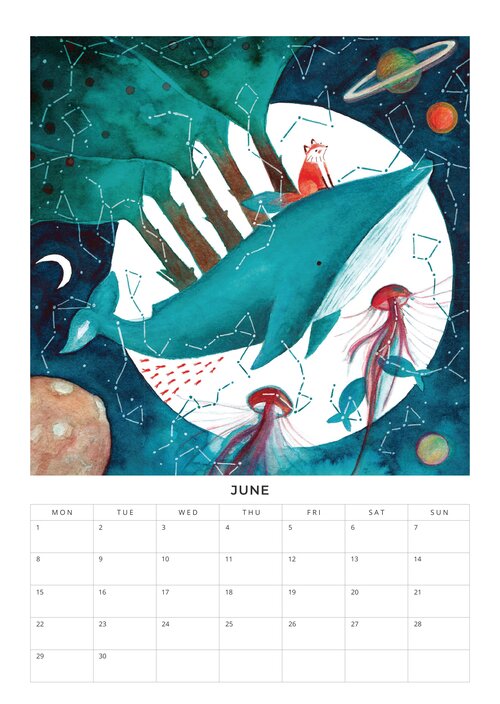 2026 Happy Fantasy Worlds Calendar