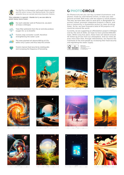 2026 Beyond the Milky Way Calendar by Taudalpoi