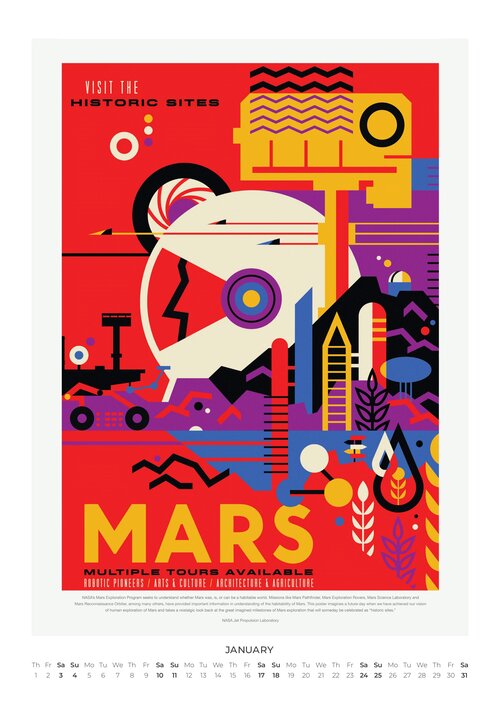 2026 NASA Visions of the Future Calendar