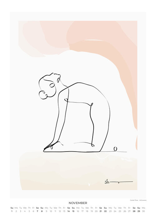 2026 A Year of Yoga Art Calendar