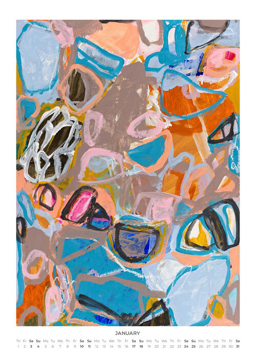 2026 Abstract Worlds Art Calendar