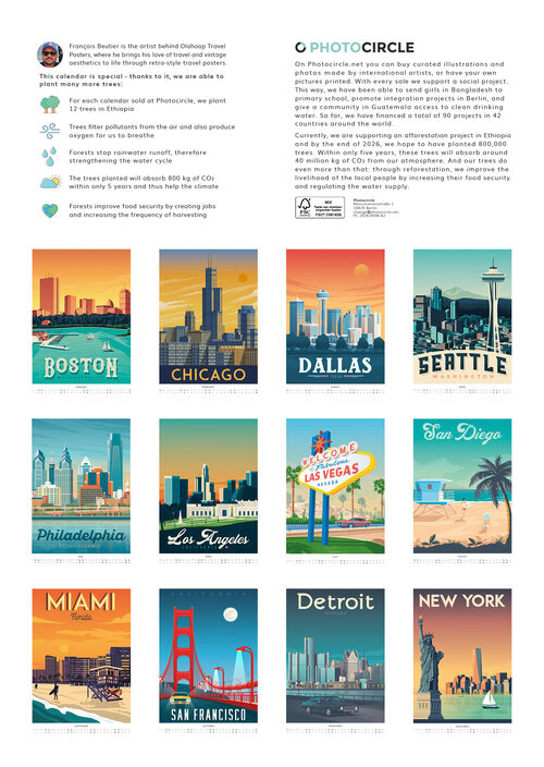 2026 Urban America Vintage Design Calendar