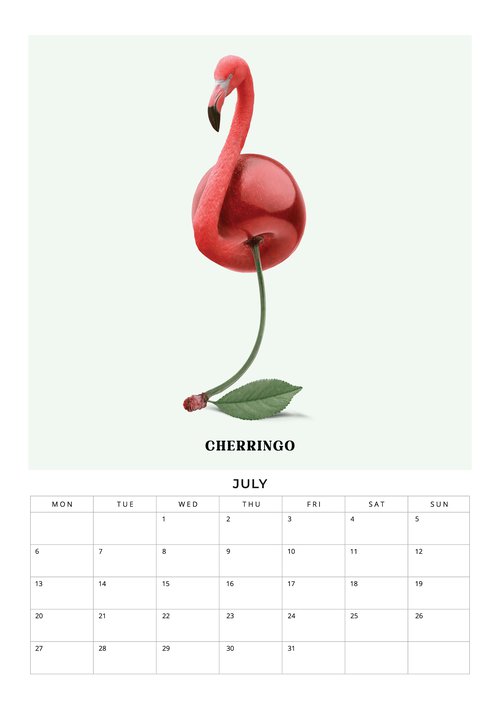 2026 Foodimals Squares Planner & Calendar