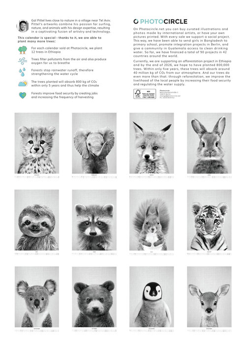 2026 Baby Animal Portraits Calendar