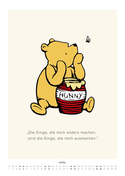 Pu der Bär Zitate Kalender 2026