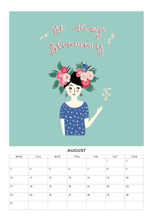 2026 Be you own kind of beautiful calendar by Constanze Guhr