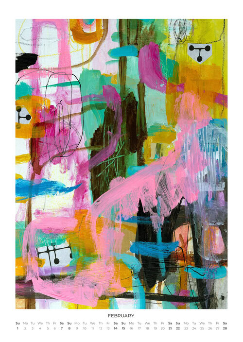 2026 Abstract Worlds Art Calendar