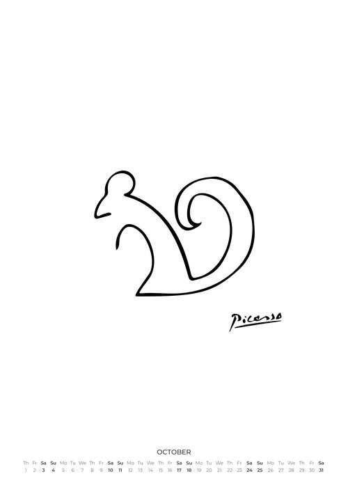 2026 Picasso Animals Calendar