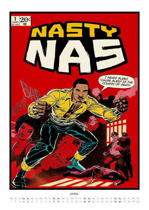 2026 Mic Drops & Comic Shots Hip Hop Legends Calendar