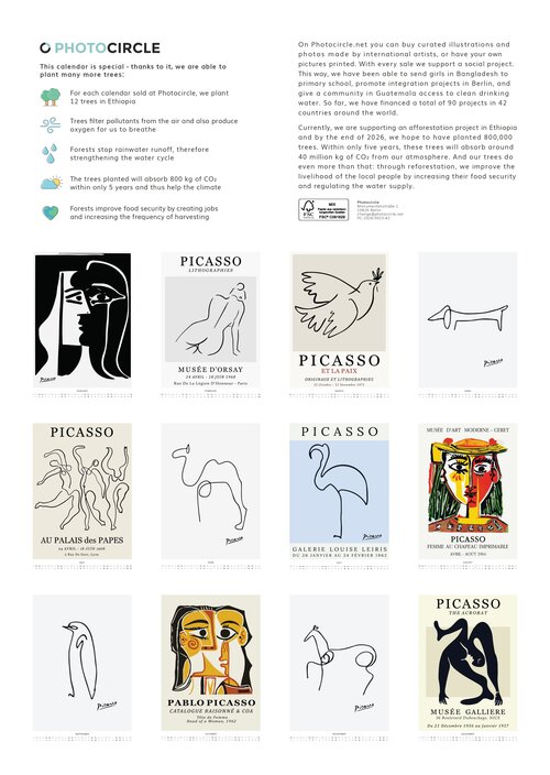 Picasso Kunstkalender 2026