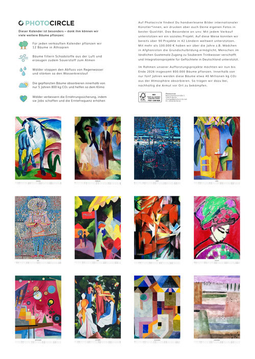 2026 Blaue Reiter Art Calendar