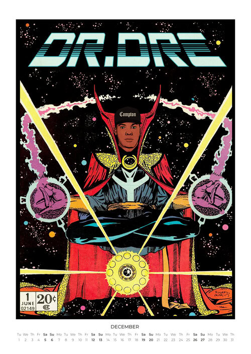 2026 Mic Drops & Comic Shots Hip Hop Legends Calendar