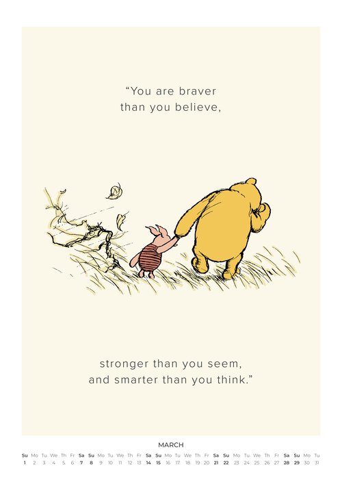 2026 Winnie the Pooh Quotes Calendar