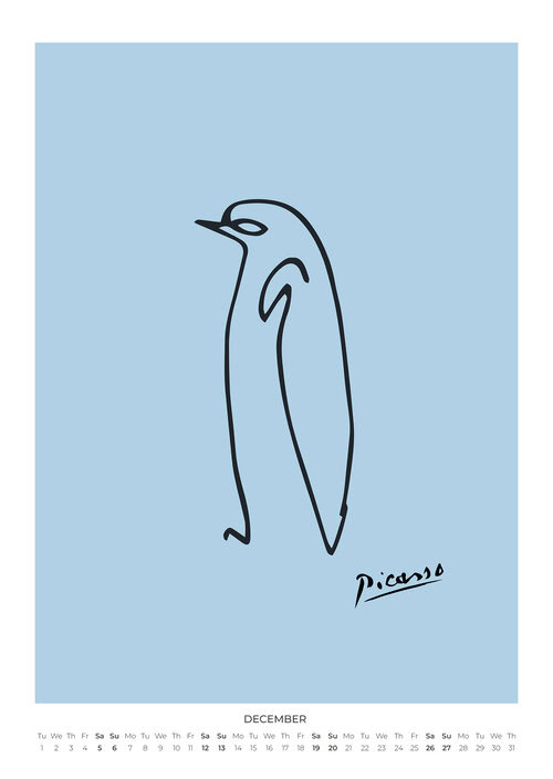 Picasso's Pastellfarbene Tiere Kalender 2026