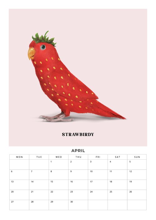 2026 Foodimals Squares Planner & Calendar