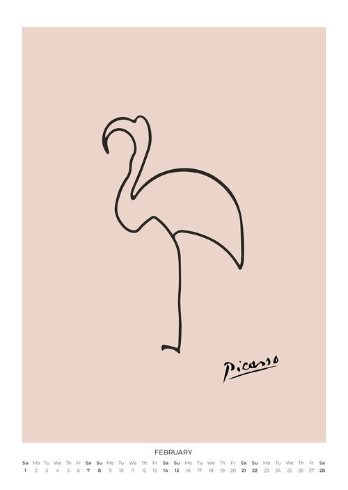 Picasso's Pastellfarbene Tiere Kalender 2026