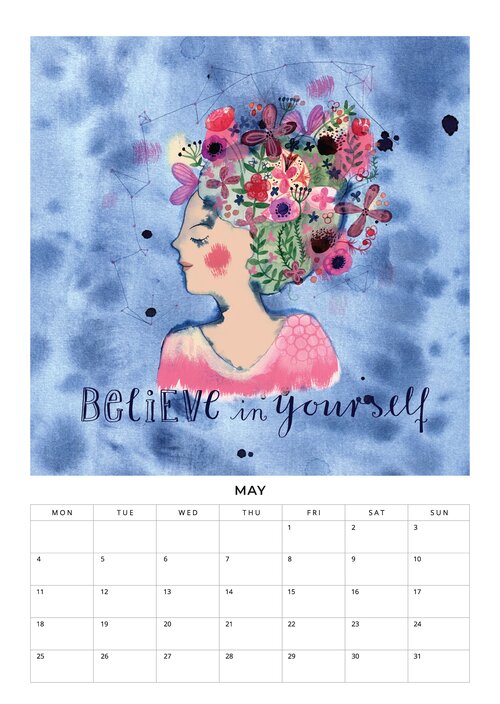 2026 Be you own kind of beautiful calendar by Constanze Guhr