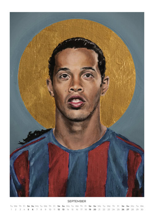 Fußballlegenden Wandkalender 2026 - Portraits von David Diehl