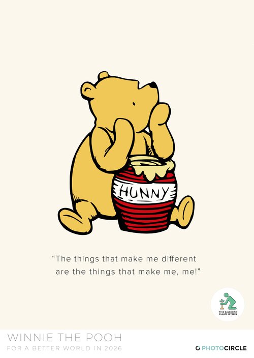 2026 Winnie the Pooh Quotes Calendar