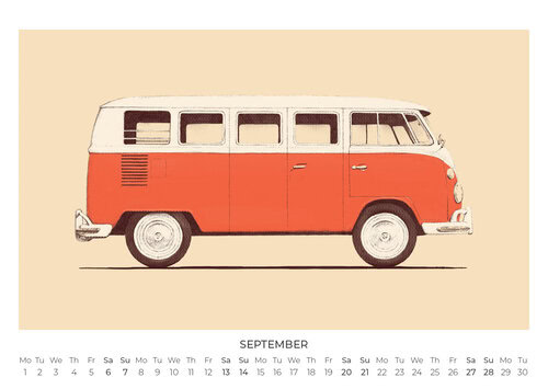 Iconic Vehicles Wandkalender 2025