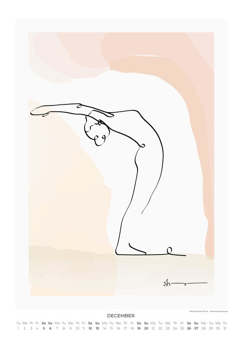 2026 A Year of Yoga Art Calendar