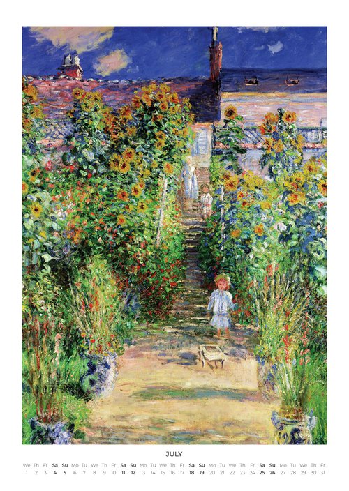 Claude Monet Art Calendar 2026