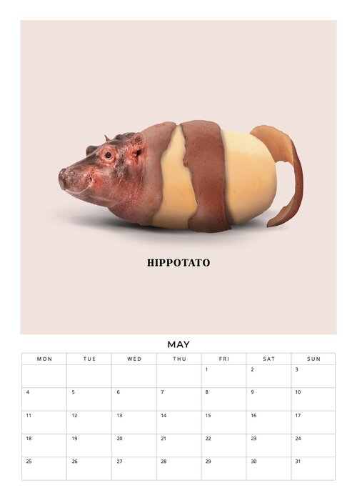 2026 Foodimals Squares Planner & Calendar