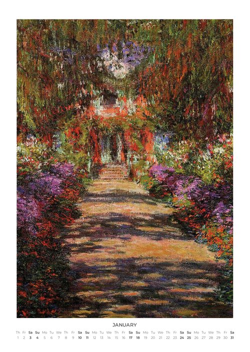 Claude Monet Art Calendar 2026