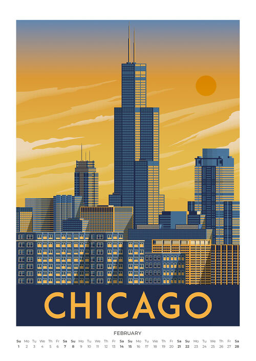 2026 Urban America Vintage Design Calendar