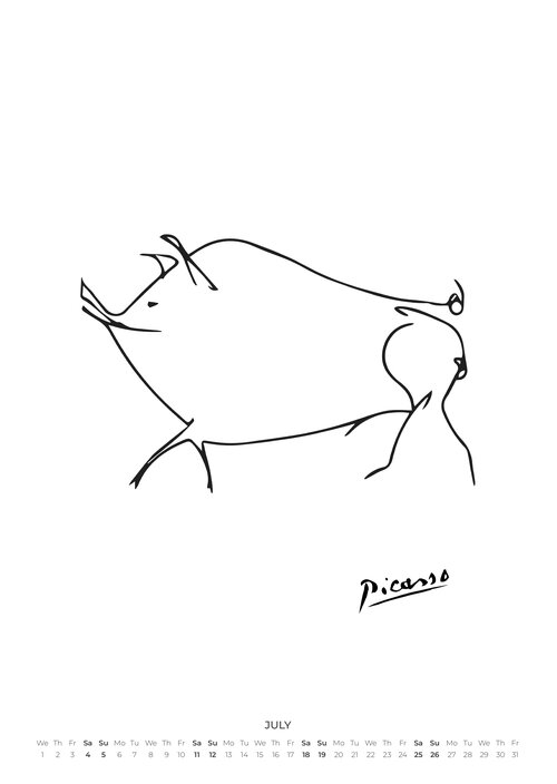 2026 Picasso Animals Calendar