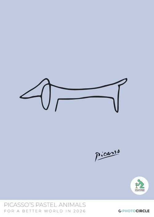 Picasso's Pastellfarbene Tiere Kalender 2026