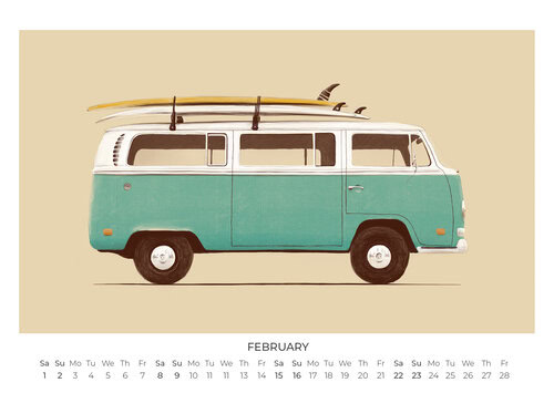 Iconic Vehicles Wandkalender 2025