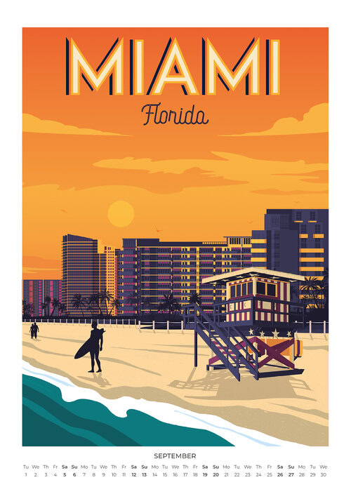 2026 Urban America Vintage Design Calendar