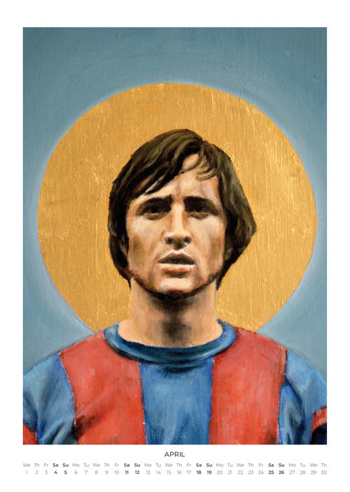 Fußballlegenden Wandkalender 2026 - Portraits von David Diehl