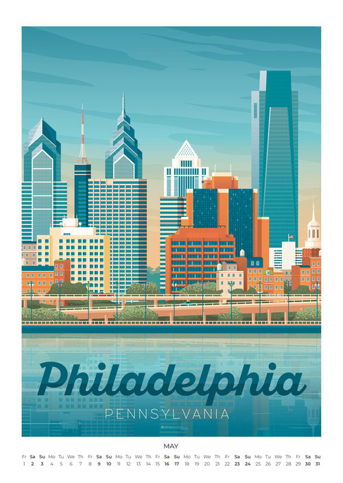 2026 Urban America Vintage Design Calendar