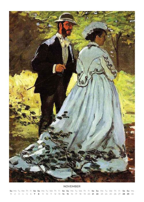 Claude Monet Art Calendar 2026