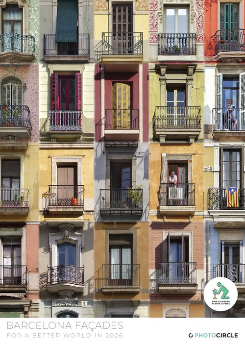 2026 Barcelona Façades Wall Calendar