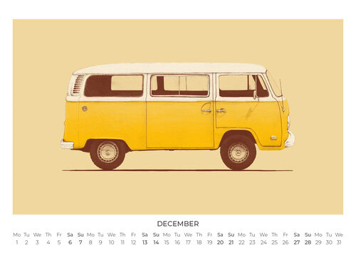 Iconic Vehicles Wandkalender 2025