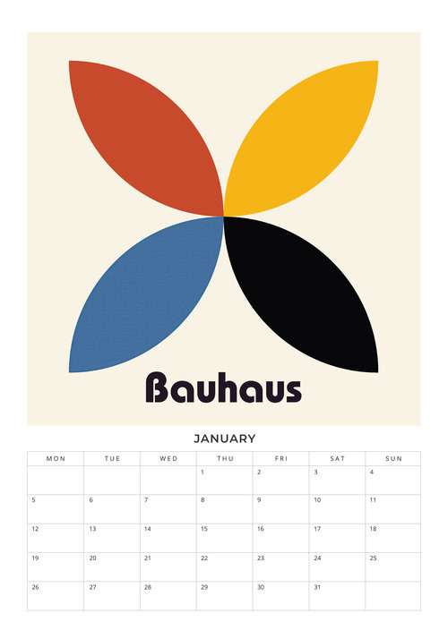 Bauhaus Design Planer 2026