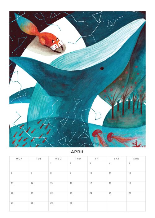 2026 Happy Fantasy Worlds Calendar