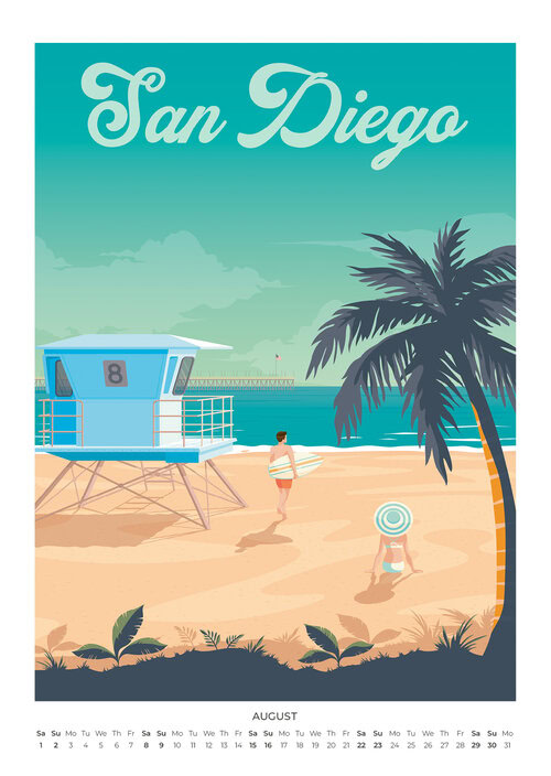2026 Urban America Vintage Design Calendar