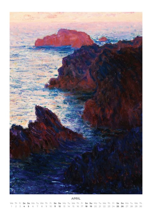 Claude Monet Art Calendar 2026