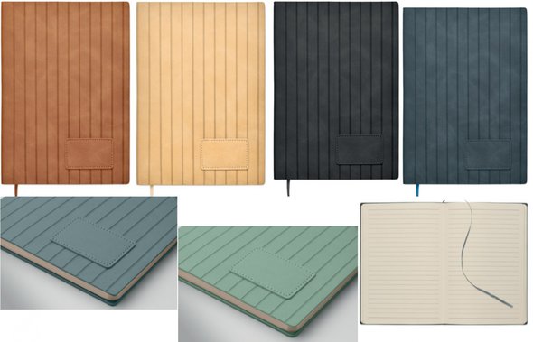 Blok A5 črtan z rebrastimi platnicami