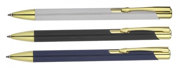 Kemični svinčnik Alu zlata zaponka gumiran otip 