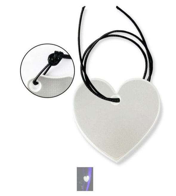 Odsevnik obesek srce