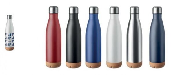 Termo steklenica z dnom iz plute 600ml