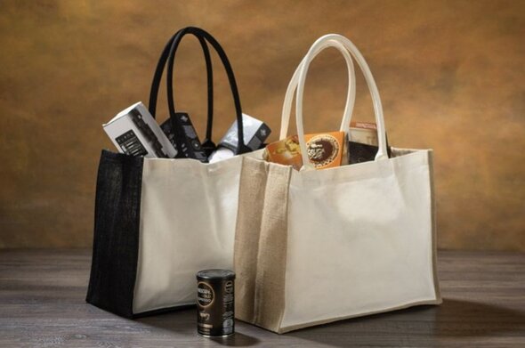 Torba s širokim dnom kanvas, juta