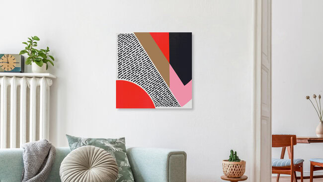 «Sol y San Abstracto» – Arte mural de Fox And Velvet en formato póster o impresión en acrílico.