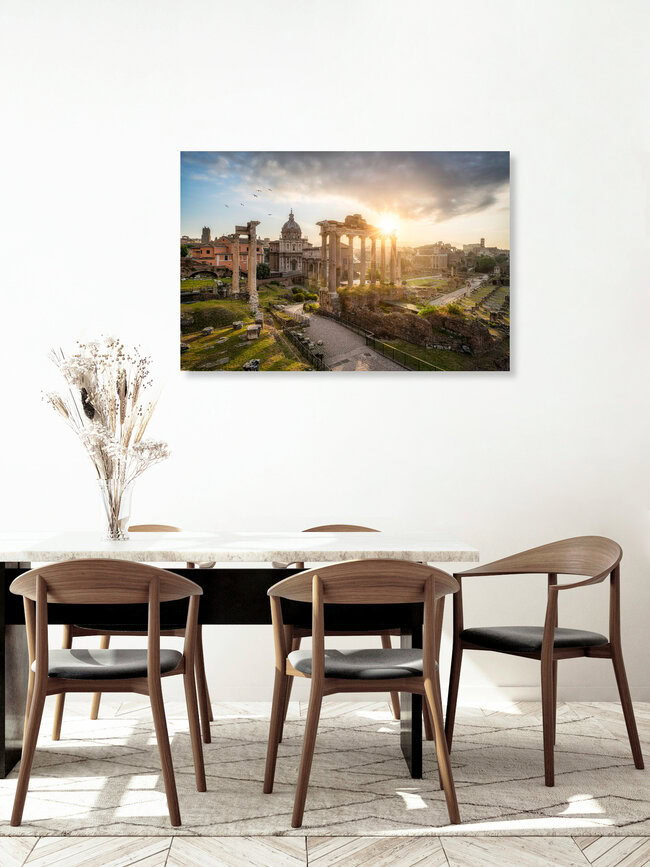 Foro Romano en Roma, Italia: arte mural de Jan Becke en formato póster o impresión sobre vidrio acrílico.